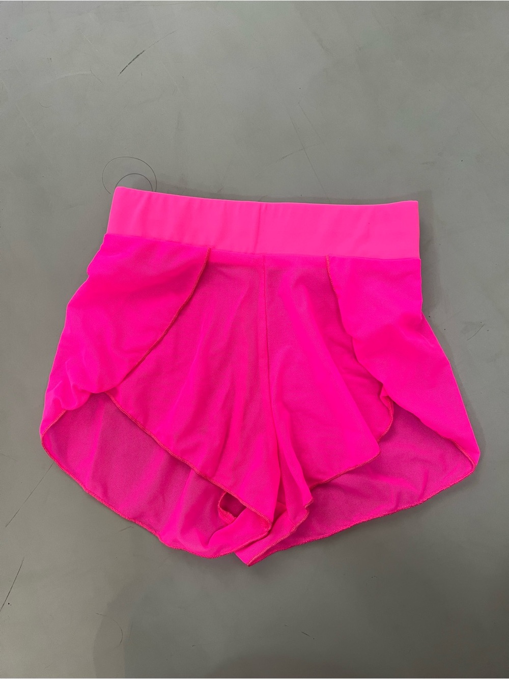 Girls' Neon Pink Layered Athletic Shorts